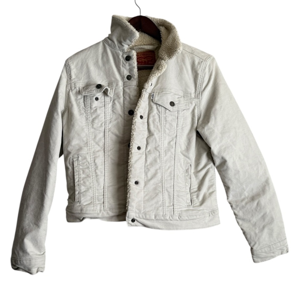 Levi Original Sherpa Trucker Jacket Sz M - Picture 2 of 5